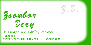 zsombor dery business card